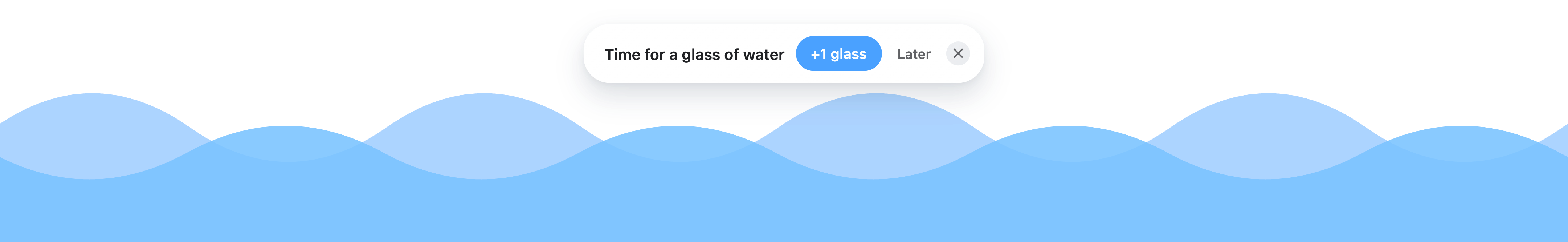 A calm rising wave
